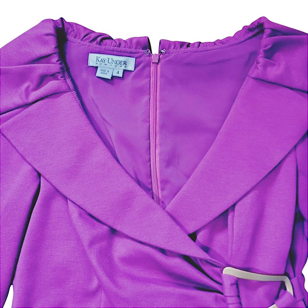 Kai Unger Purple Dress | Size 4 - Picture 3 of 3
